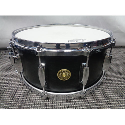Gretsch Drums 6.5X14 USA Custom Snare Drum Satin Ebony 15