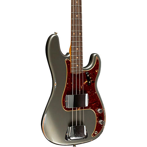 Fender Custom Shop 60 Precision Bass Relic Super Faded Aged Charcoal Frost Metallic