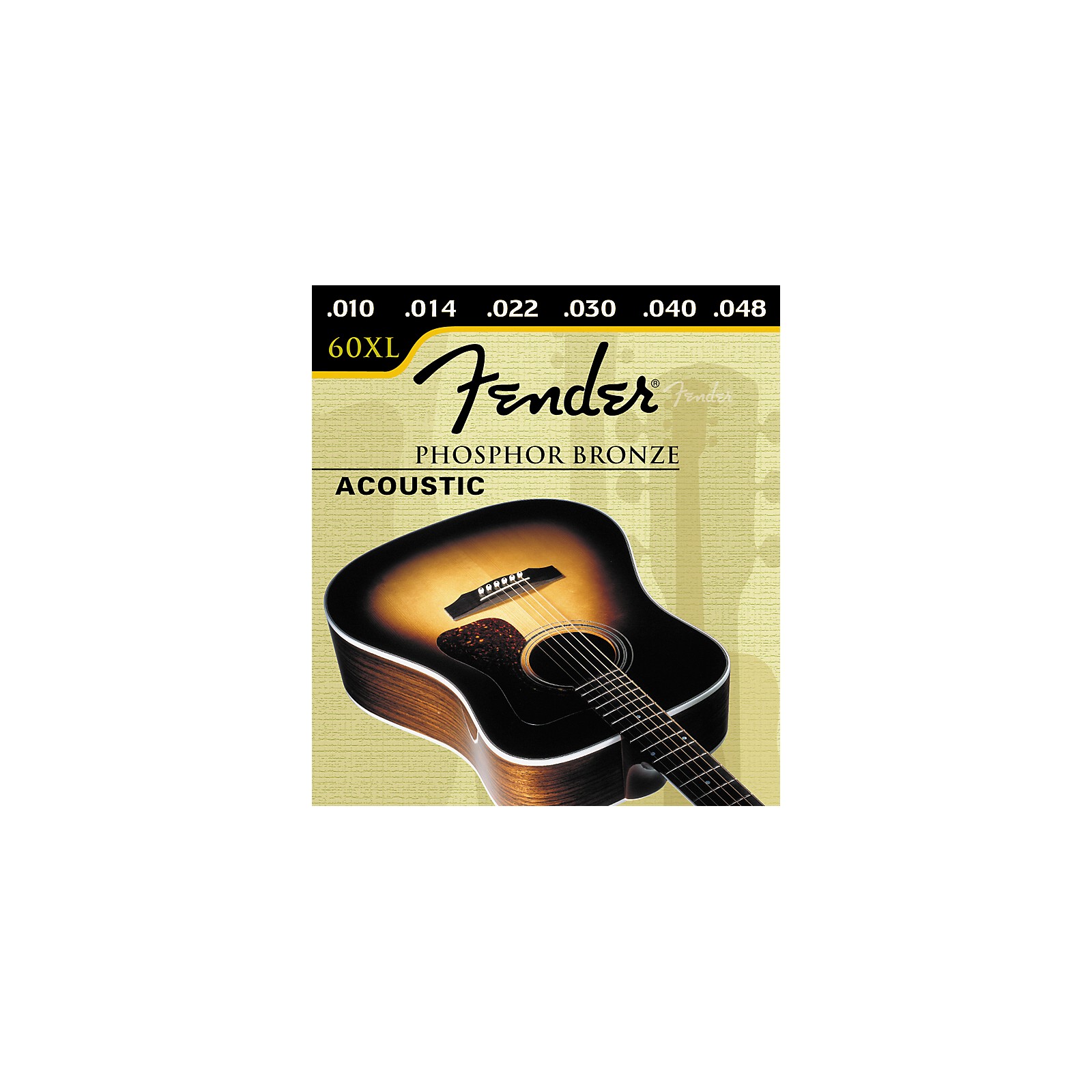Fender 60XL Phosphor Bronze Extra Light Ball End Acoustic Guitar