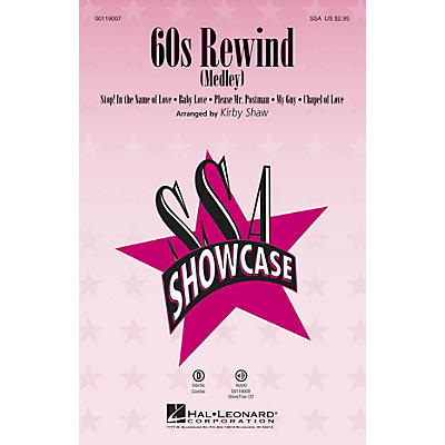 Hal Leonard 60s Rewind (Medley) (SSA) SSA arranged by Kirby Shaw