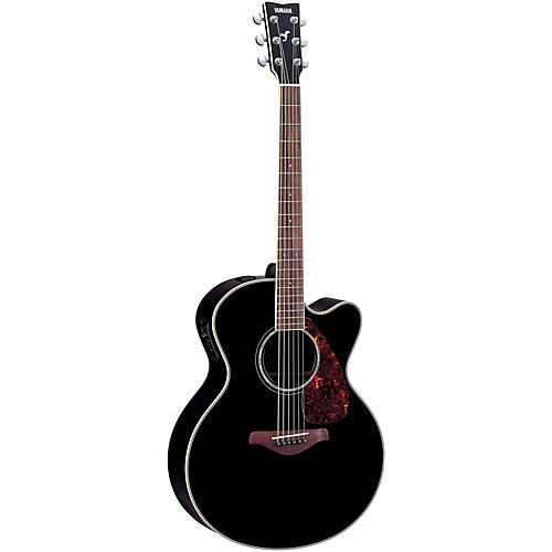 Yamaha FJX730SC Solid Spruce Top Rosewood Acoustic-Electric Guitar Black |  Musician's Friend