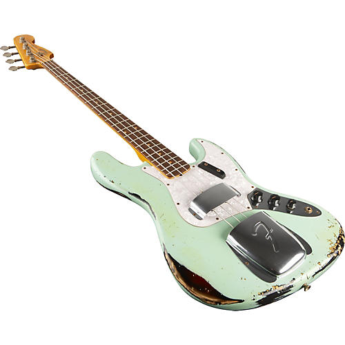 Fender Custom Shop 1960s Jazz Bass Heavy Relic Surf Green over 3