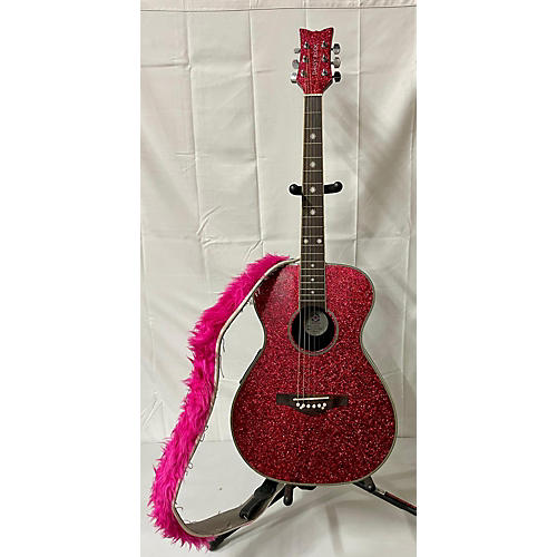 Daisy Rock 6225 Acoustic Electric Guitar Pink Sparkle
