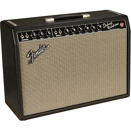 Fender '64 Custom Deluxe Reverb 20W 1x12 Tube Guitar Combo Amp Condition 1 - Mint Black