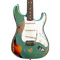 Fender Custom Shop 65 Stratocaster Super Heavy Relic Electric Guitar Super Faded Aged Sherwood Green Metallic over 3-Color SunburstSuper Faded Aged Sherwood Green Metallic over 3-Color Sunburst