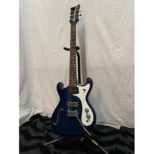 Danelectro 66 SEMI HOLLOW Hollow Body Electric Guitar Blue Burst