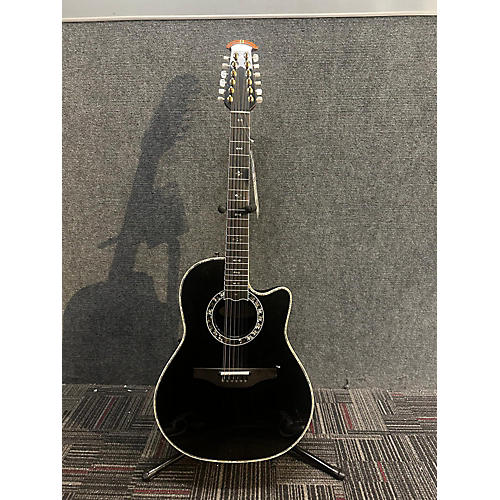 Ovation 6759 12 String Acoustic Electric Guitar Black