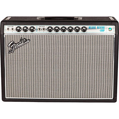 Fender '68 Custom Deluxe Reverb 22W 1x12 Tube Guitar Combo Amp With Celestion G12V-70 Speaker -