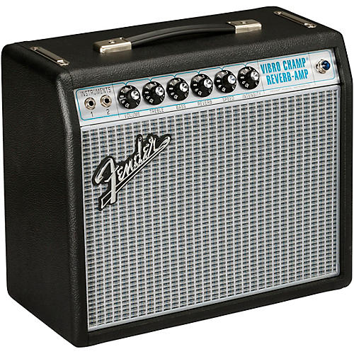 Fender '68 Custom Vibro Champ Reverb 5W 1x10 Guitar Combo Amp Condition 2 - Blemished Black 197881128142