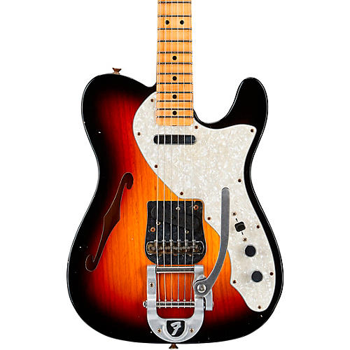 Fender Custom Shop '68 Telecaster Thinline Journeyman Relic Electric Guitar 3-Color Sunburst