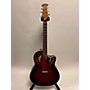 Used Ovation 6868 Elite Standard Acoustic Electric Guitar ruby red