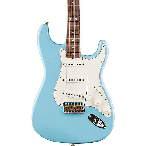 Fender Custom Shop 69 Stratocaster Journeyman Relic Electric Guitar Faded Daphne Blue