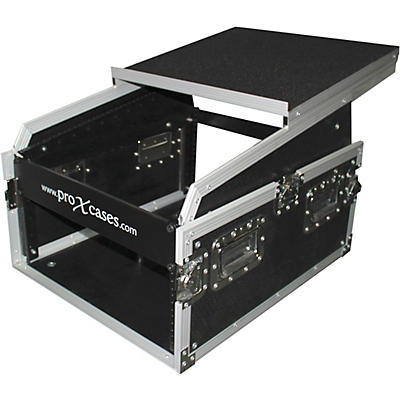 ProX Truss 6U Rack x 13U Top Mixer DJ Combo Flight Case with Laptop Shelf