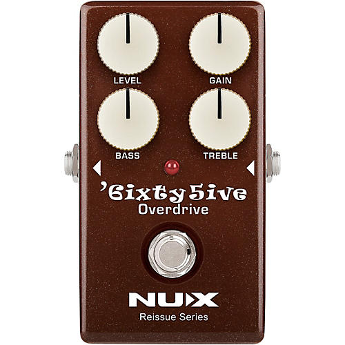 NUX '6ixty5ive Overdrive Effects Pedal With True Bypass and Gain Trim Brown