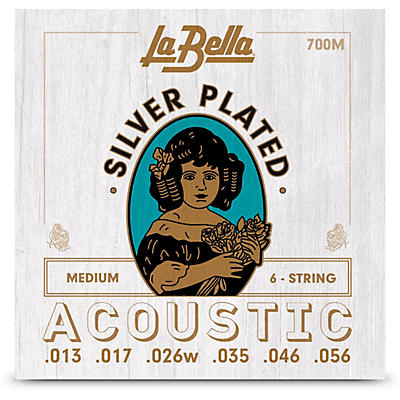 LaBella 700 Silver-Plated 6-String Acoustic Guitar Strings