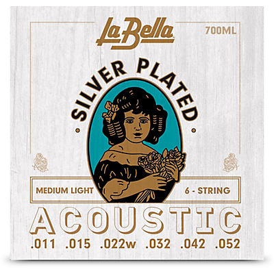 La Bella 700 Silver-Plated 6-String Acoustic Guitar Strings