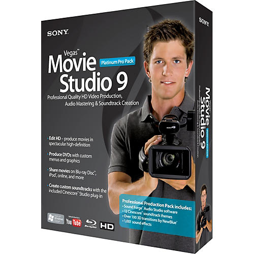 Sony Vegas Movie Studio 9 Platinum Pro Pack | Musician