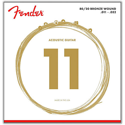 Fender 70CL 80/20 Bronze Acoustic Strings - Custom Light