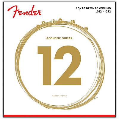 Fender 70L 80/20 Bronze Acoustic Strings - Light