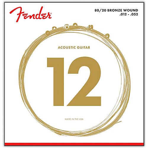 Fender 70L 80/20 Bronze Acoustic Strings - Light