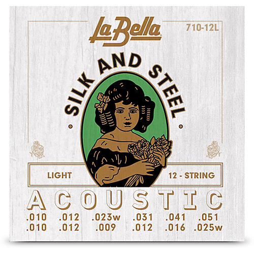 LaBella 710-12 12-String Silk & Steel Acoustic Guitar Strings Light