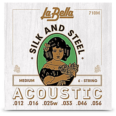 LaBella 710M Silk & Steel Medium Acoustic Guitar Strings