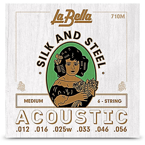 LaBella 710M Silk & Steel Medium Acoustic Guitar Strings