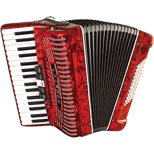 Hohner Hohnica 1305 Beginner 72 Bass Accordion Condition 1 - Mint Red