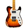 Fender Custom Shop 72 Telecaster Thinline Heavy Relic Maple Fingeboard Limited Edition Electric Guitar Faded Aged 3-Color Sunburst