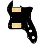 920d Custom 72 Thinline Tele Loaded Pickguard With Gold Roughneck Humbuckers and White Knobs Black