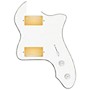 920d Custom 72 Thinline Tele Loaded Pickguard With Gold Roughneck Humbuckers and White Knobs White