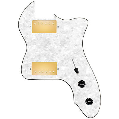 920d Custom '72 Thinline Tele Loaded Pickguard With Gold Smoothie Humbuckers & Black Knobs