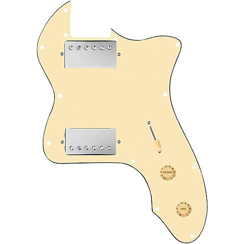 920d Custom 72 Thinline Tele Loaded Pickguard With Nickel Cool Kids Humbuckers Aged White