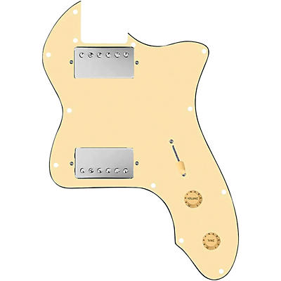 920d Custom 72 Thinline Tele Loaded Pickguard With Nickel Roughneck Humbuckers and Aged White Knobs