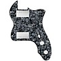920d Custom '72 Thinline Tele Loaded Pickguard With Nickel Smoothie Humbuckers & White Knobs Black Pearl