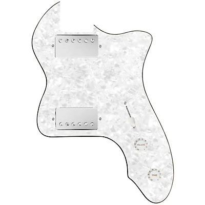 920d Custom '72 Thinline Tele Loaded Pickguard With Nickel Smoothie Humbuckers & White Knobs