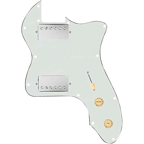920d Custom 72 Thinline Tele Loaded Pickguard With Nickel Smoothie Humbuckers with Aged White Knobs Parchment