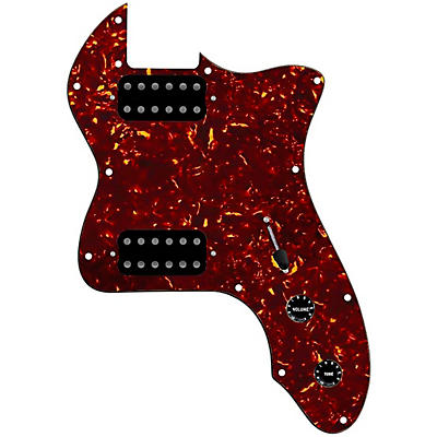 920d Custom 72 Thinline Tele Loaded Pickguard With Uncovered Smoothie Humbuckers with Black Knobs