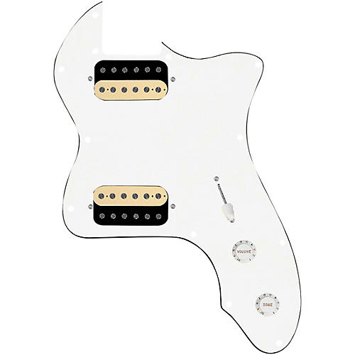920d Custom 72 Thinline Tele Loaded Pickguard With Uncovered White Roughneck Humbuckers White