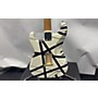 Used EVH 78 Eruption Striped Series Solid Body Electric Guitar Black and White