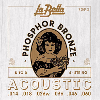 La Bella 7GP Phosphor Bronze 6-String Acoustic Guitar Strings
