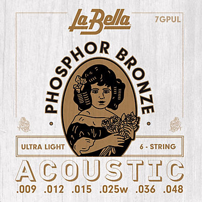 LaBella 7GP Phosphor Bronze 6-String Acoustic Guitar Strings