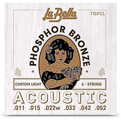 LaBella 7GPCL Phosphor Bronze Custom Light Acoustic Guitar Strings
