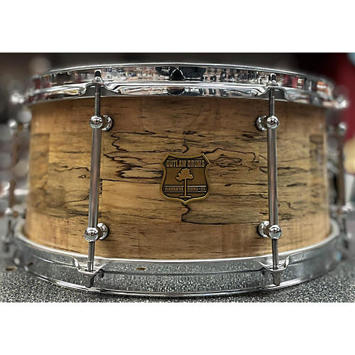 OUTLAW DRUMS 7X14 Spalted Maple Stave Drum Spalted Maple 17