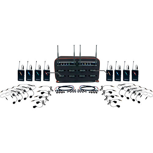 VocoPro MIB-QUAD-8B SYSTEM 8-Channel Wireless Headset/Lapel Mic-in-Bag Package, 900-927.2mHz Condition 1 - Mint