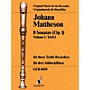 Schott 8 Sonatas, Op. 1, Volume 1 (for 3 Treble Recorders) Schott Series by Johann Mattheson