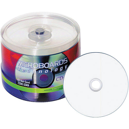 80 Minute/700 MB CD-R 52X White Thermal (Everest-Hub Printable), 100 Disc Spindle