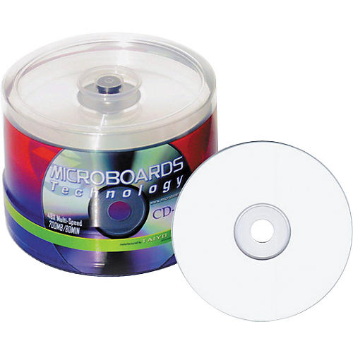 80 Minute/700MB CDR, 52X, White Inkjet Printable, 100 Disk Spindle