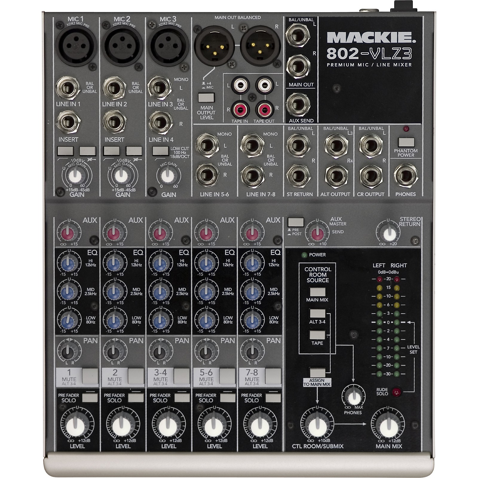 Mackie 802VLZ3 Compact Mixer Musician's Friend