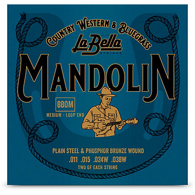 La Bella 880 Phosphor Bronze Mandolin Strings - Medium